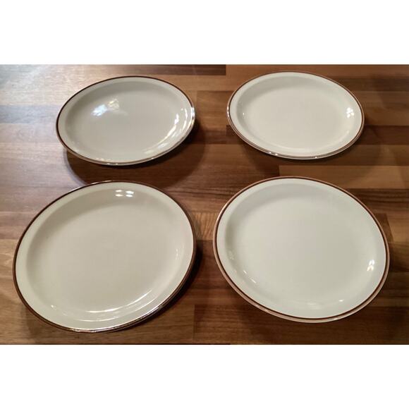 Grace Stoneware DESERT SAND 4 Salad Plates Vintage Made In Japan - Picture 6 of 9